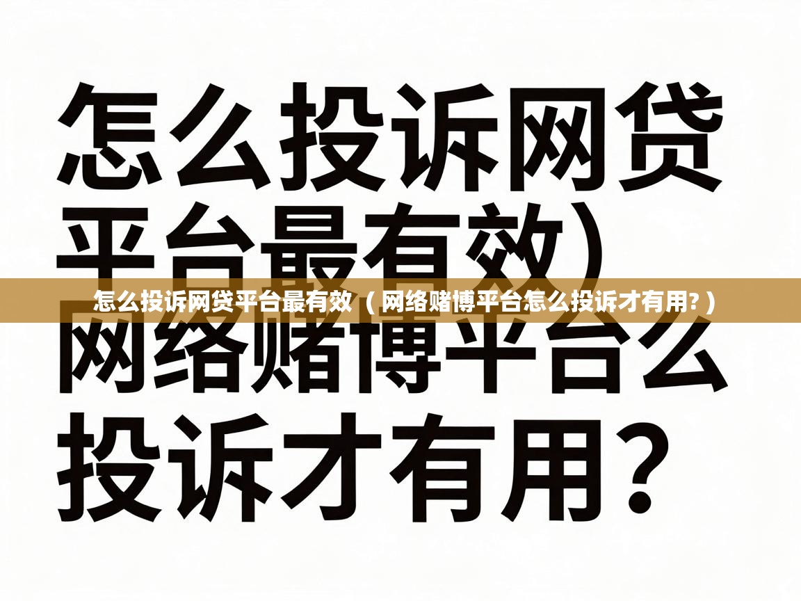  怎么投诉网贷平台最有效  ( 网络赌博平台怎么投诉才有用? )