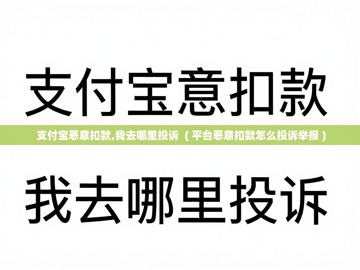  支付宝恶意扣款,我去哪里投诉  ( 平台恶意扣款怎么投诉举报 )