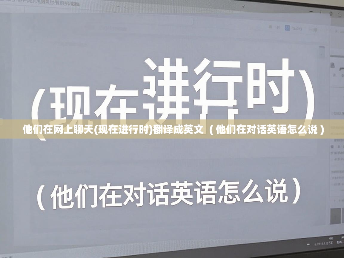  他们在网上聊天(现在进行时)翻译成英文  ( 他们在对话英语怎么说 )