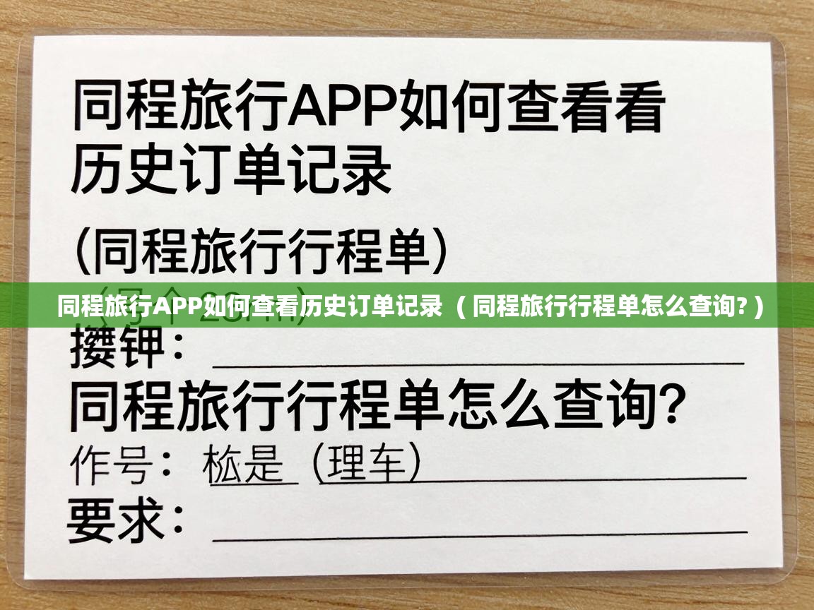  同程旅行APP如何查看历史订单记录  ( 同程旅行行程单怎么查询? )