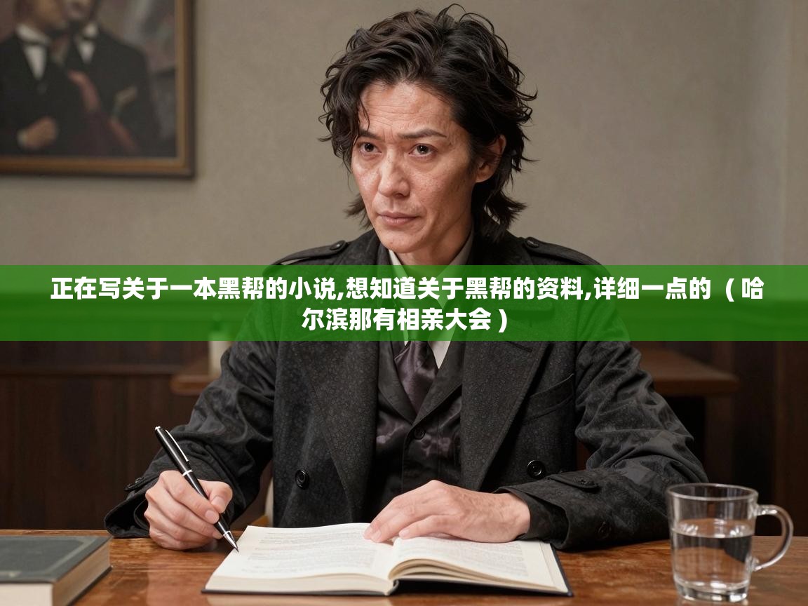  正在写关于一本黑帮的小说,想知道关于黑帮的资料,详细一点的  ( 哈尔滨那有相亲大会 )