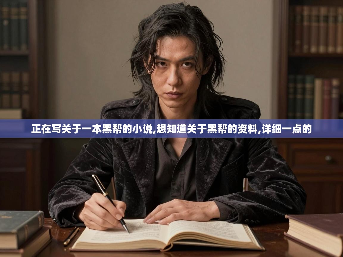  正在写关于一本黑帮的小说,想知道关于黑帮的资料,详细一点的 