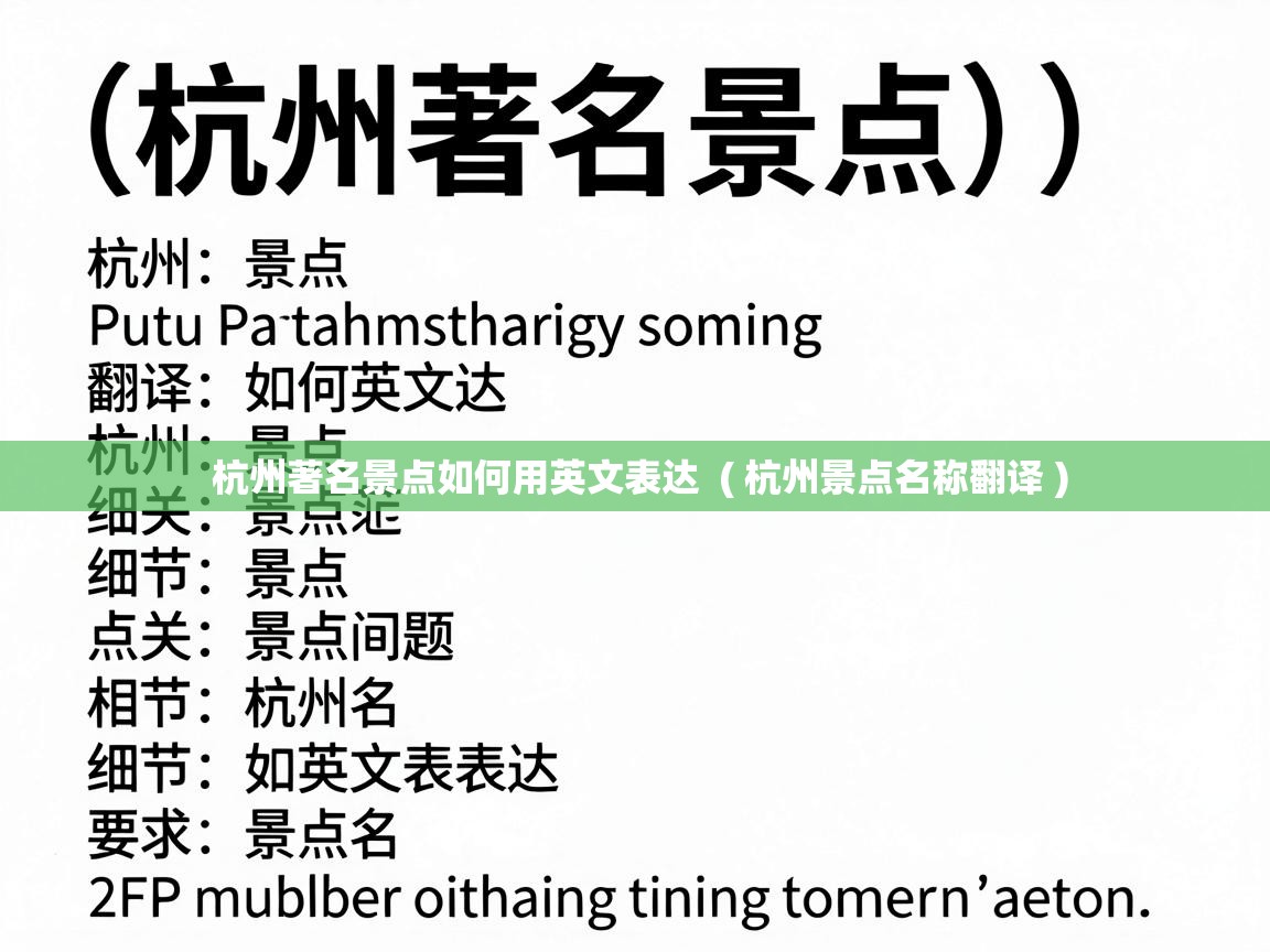 杭州著名景点如何用英文表达 ( 杭州景点名称翻译 ) 杭州著名景点如何用英文表达 ( 杭州景点名称翻译 )