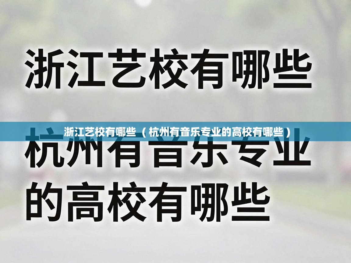  浙江艺校有哪些  ( 杭州有音乐专业的高校有哪些 )