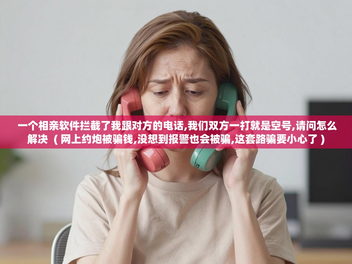  一个相亲软件拦截了我跟对方的电话,我们双方一打就是空号,请问怎么解决  ( 网上约炮被骗钱,没想到报警也会被骗,这套路骗要小心了 )