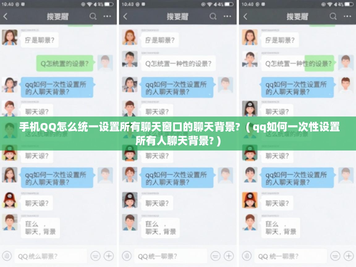  手机QQ怎么统一设置所有聊天窗口的聊天背景?  ( qq如何一次性设置所有人聊天背景? )