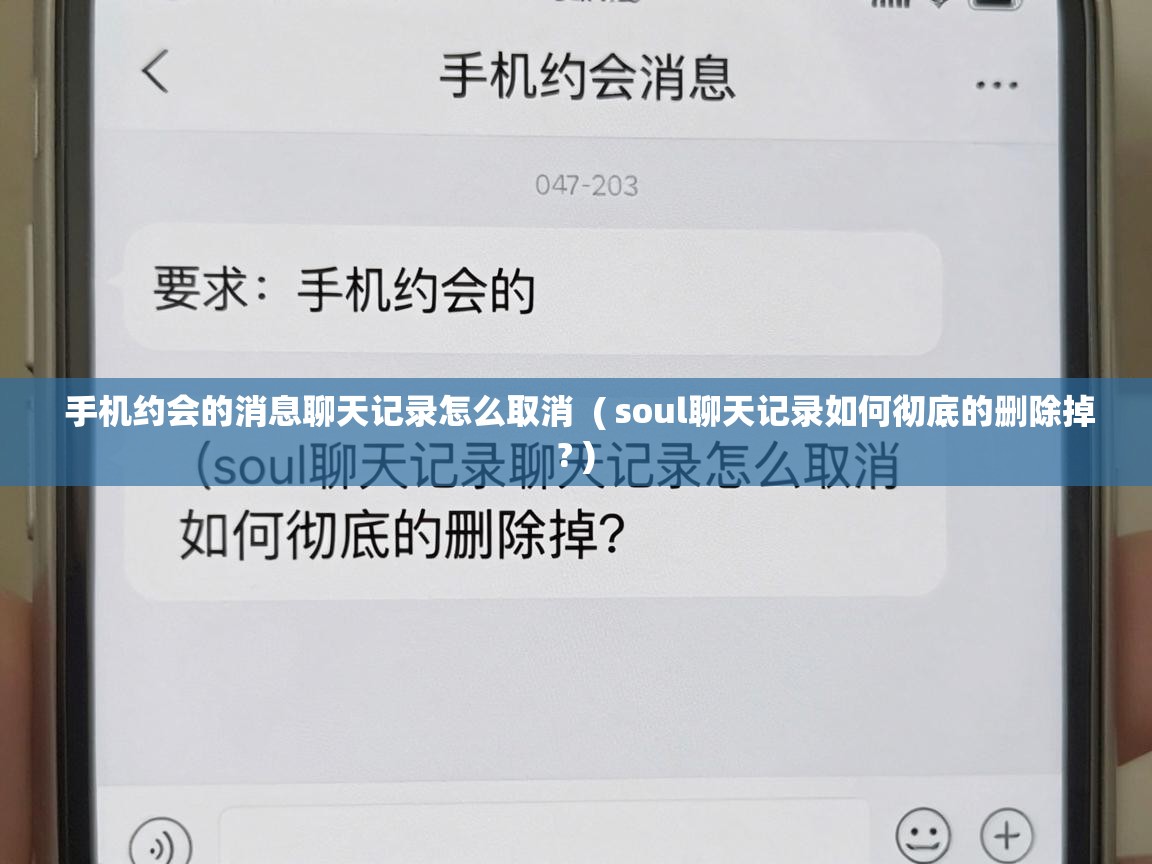  手机约会的消息聊天记录怎么取消  ( soul聊天记录如何彻底的删除掉? )