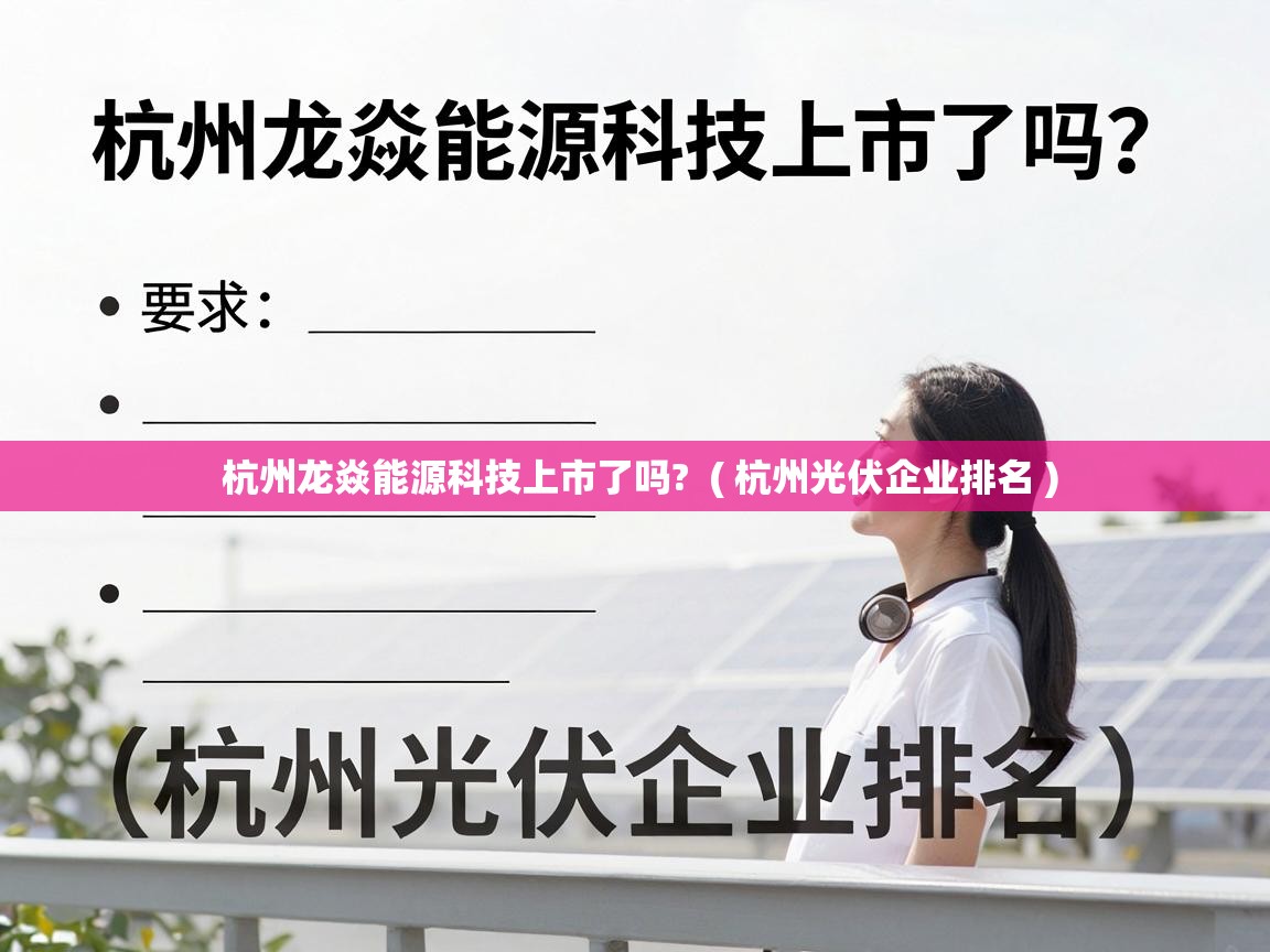  杭州龙焱能源科技上市了吗?  ( 杭州光伏企业排名 )