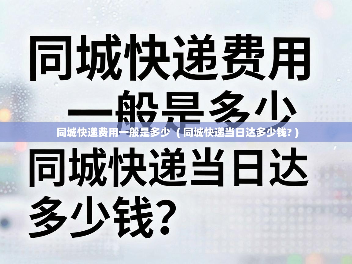  同城快递费用一般是多少  ( 同城快递当日达多少钱? )