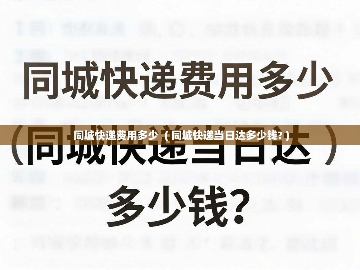  同城快递费用多少  ( 同城快递当日达多少钱? )
