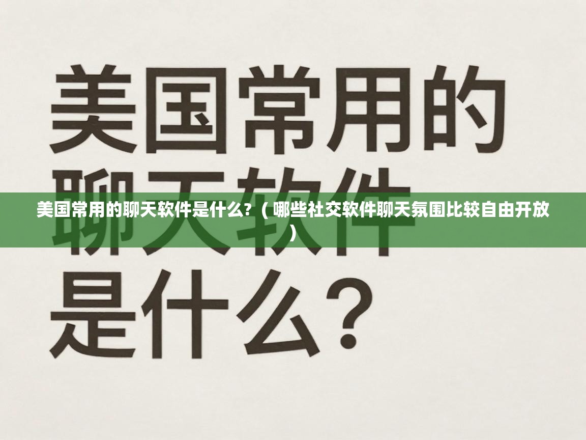  美国常用的聊天软件是什么?  ( 哪些社交软件聊天氛围比较自由开放 )