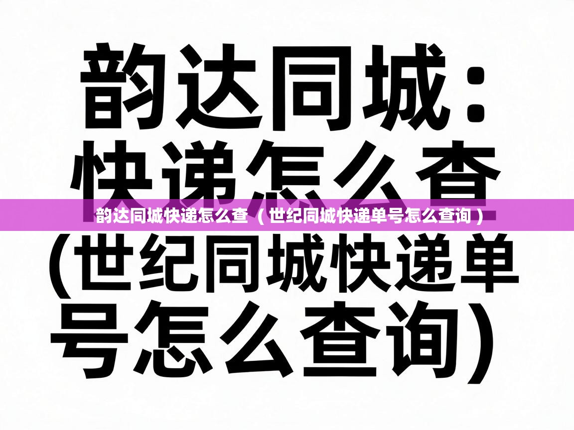  韵达同城快递怎么查  ( 世纪同城快递单号怎么查询 )