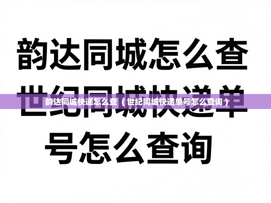  韵达同城快递怎么查  ( 世纪同城快递单号怎么查询 )