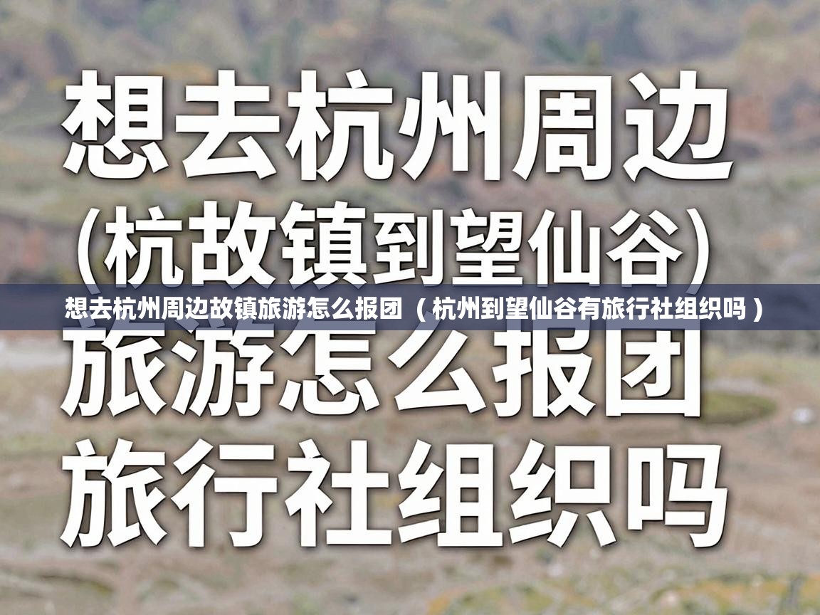  想去杭州周边故镇旅游怎么报团  ( 杭州到望仙谷有旅行社组织吗 )