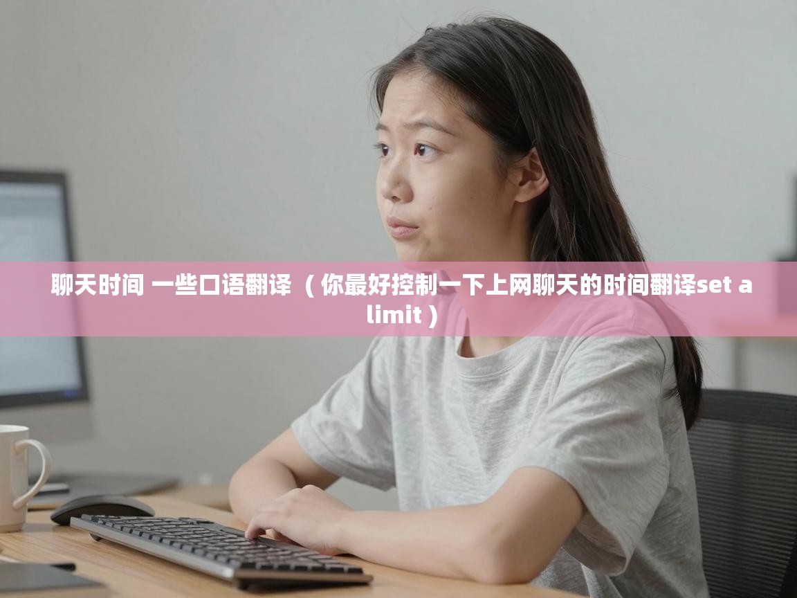  聊天时间 一些口语翻译  ( 你最好控制一下上网聊天的时间翻译set a limit )