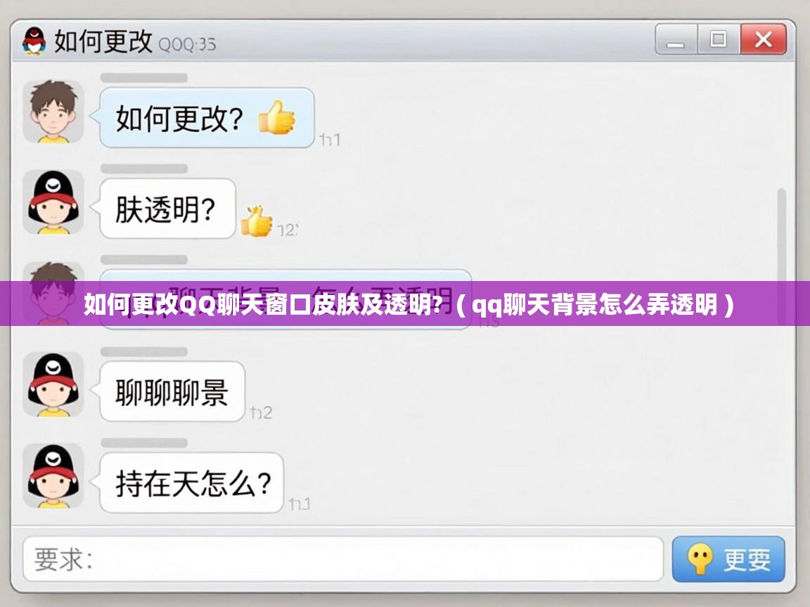  如何更改QQ聊天窗口皮肤及透明?  ( qq聊天背景怎么弄透明 )