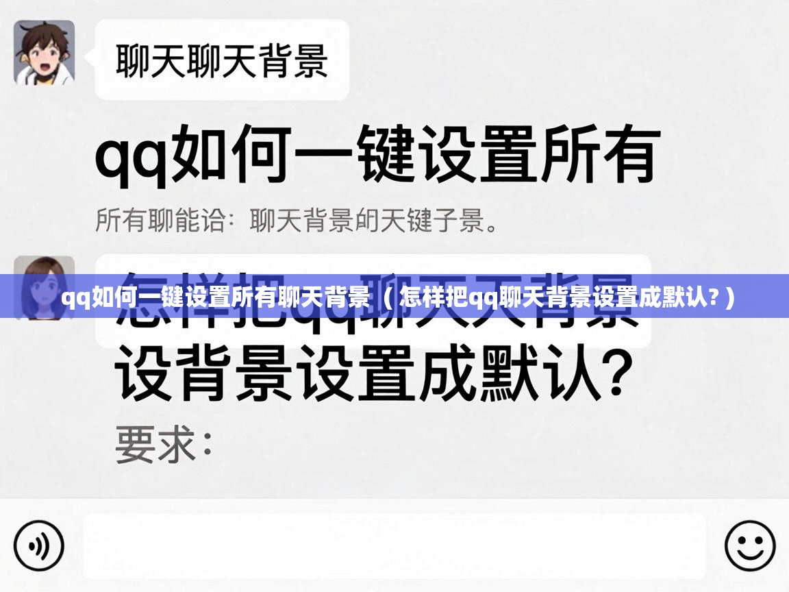  qq如何一键设置所有聊天背景  ( 怎样把qq聊天背景设置成默认? )