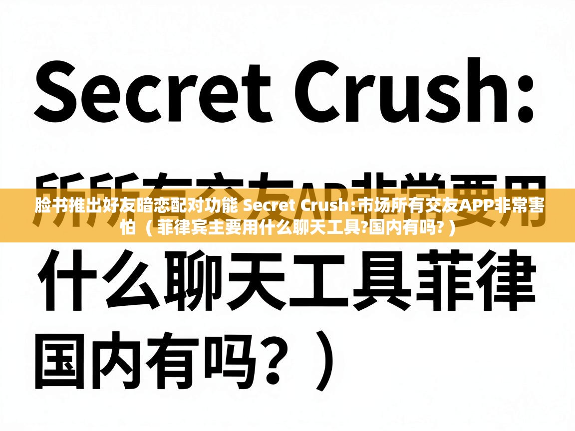  脸书推出好友暗恋配对功能 Secret Crush:市场所有交友APP非常害怕  ( 菲律宾主要用什么聊天工具?国内有吗? )