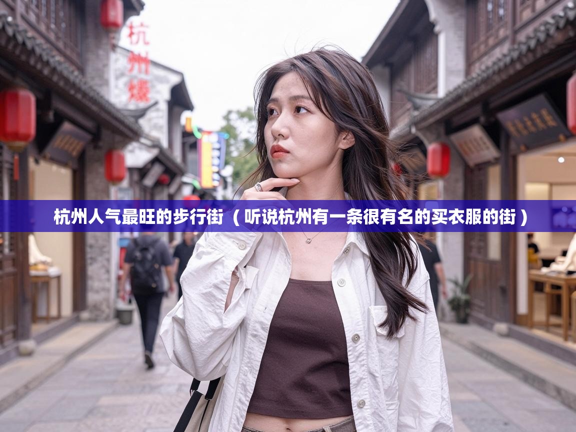  杭州人气最旺的步行街  ( 听说杭州有一条很有名的买衣服的街 )