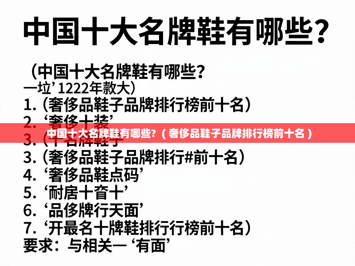  中国十大名牌鞋有哪些?  ( 奢侈品鞋子品牌排行榜前十名 )