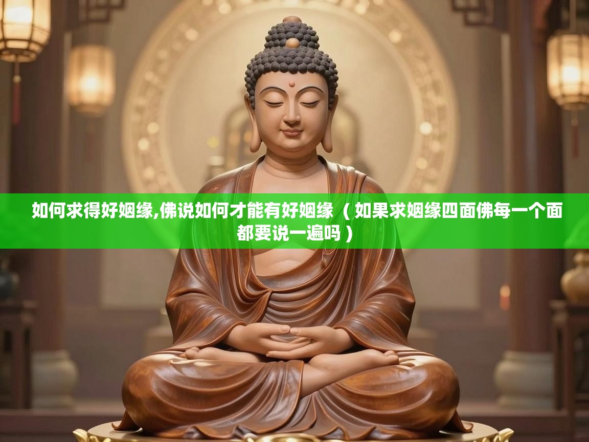  如何求得好姻缘,佛说如何才能有好姻缘  ( 如果求姻缘四面佛每一个面都要说一遍吗 )