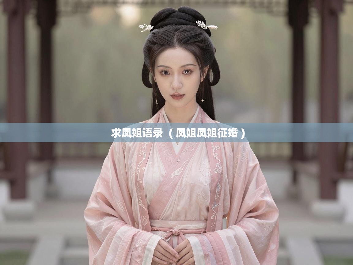  求凤姐语录  ( 凤姐凤姐征婚 )
