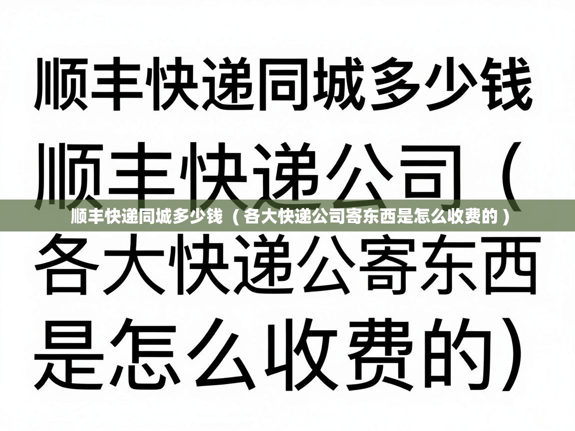  顺丰快递同城多少钱  ( 各大快递公司寄东西是怎么收费的 )