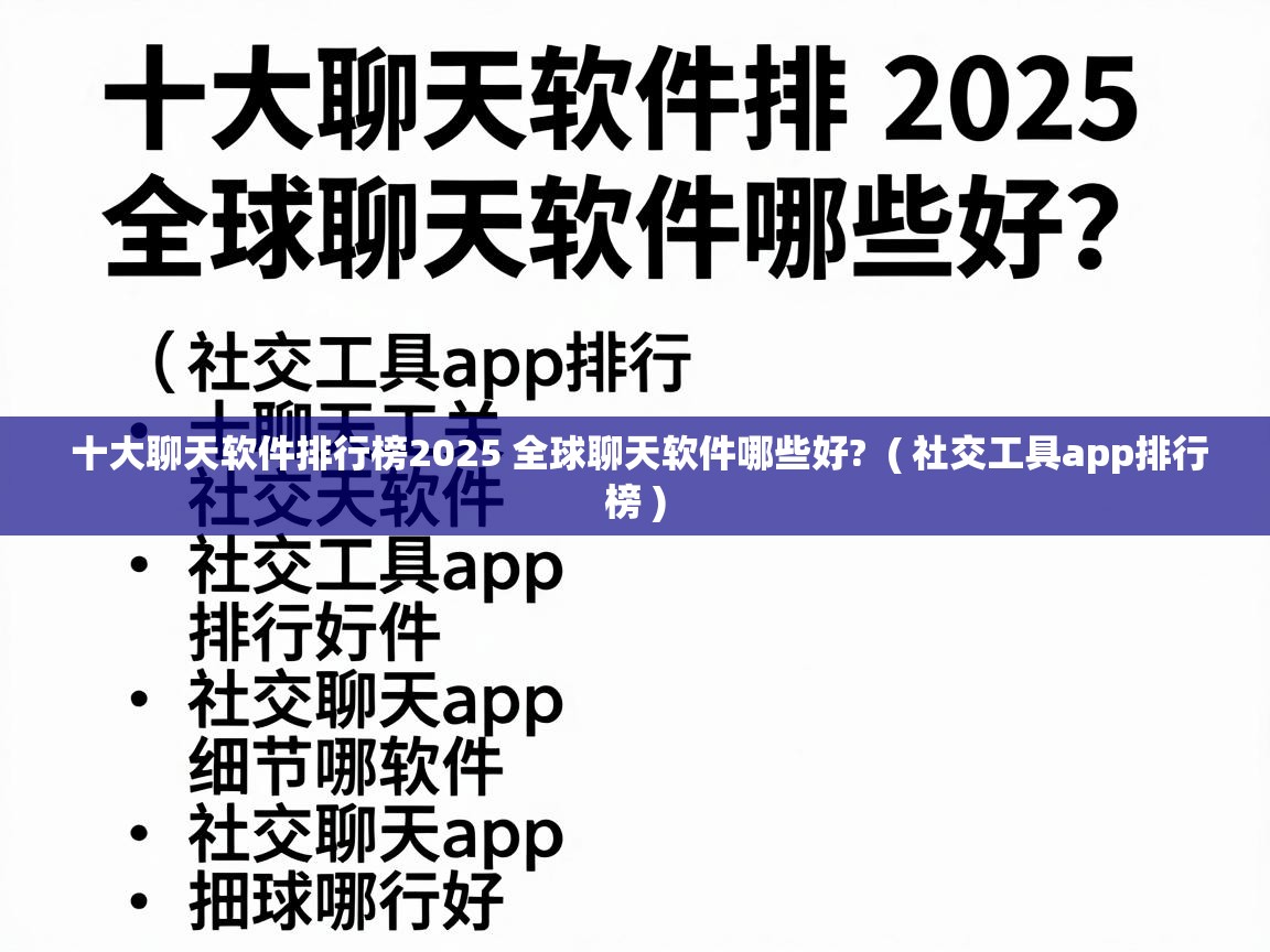  十大聊天软件排行榜2025 全球聊天软件哪些好?  ( 社交工具app排行榜 )