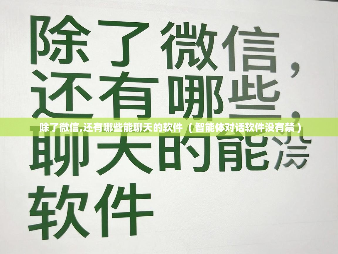  除了微信,还有哪些能聊天的软件  ( 智能体对话软件没有禁 )