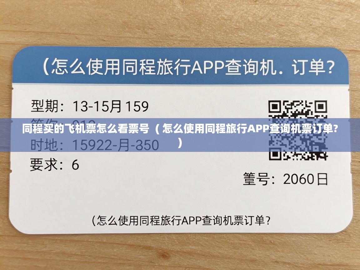  同程买的飞机票怎么看票号  ( 怎么使用同程旅行APP查询机票订单? )