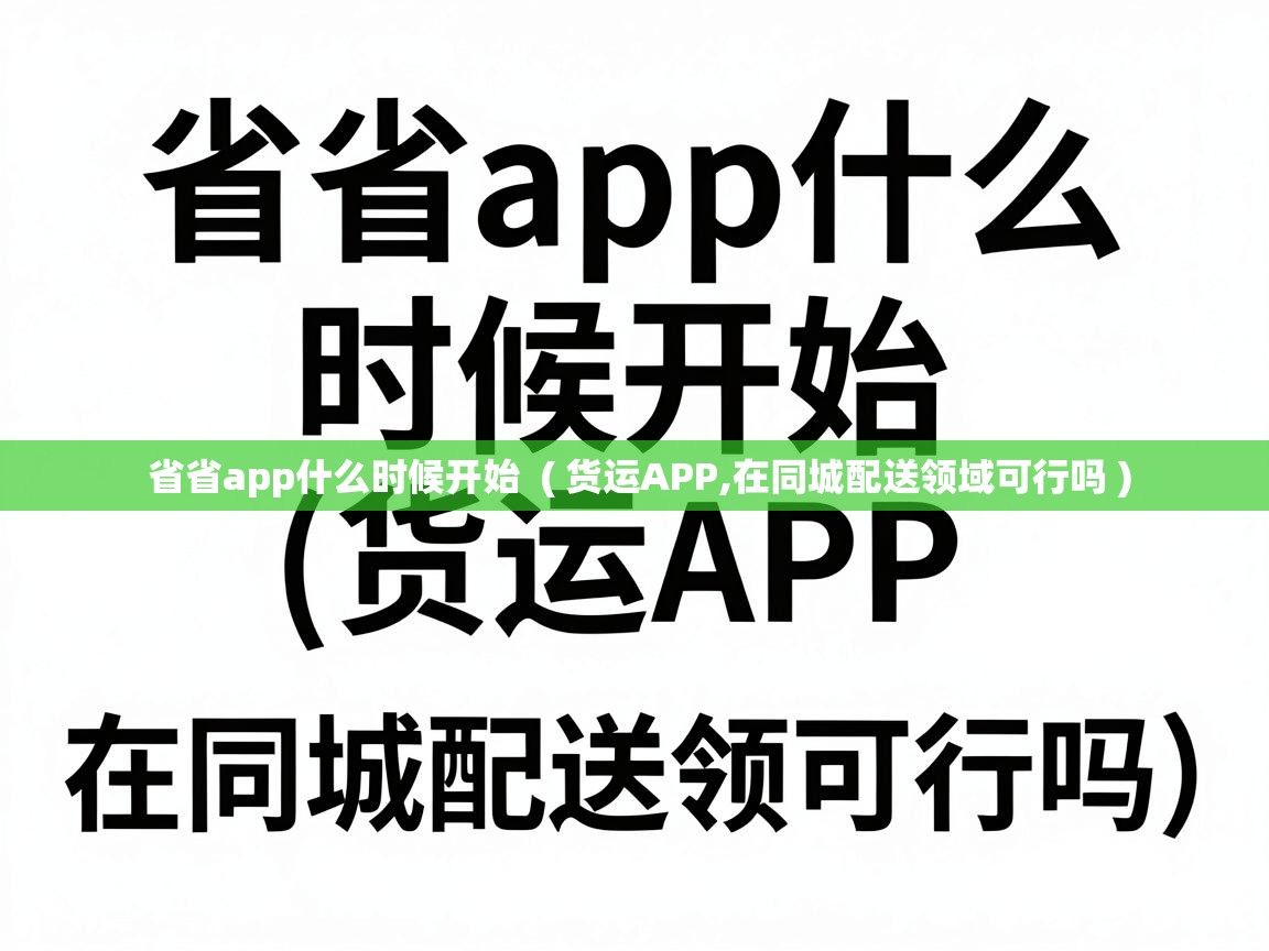  省省app什么时候开始  ( 货运APP,在同城配送领域可行吗 )