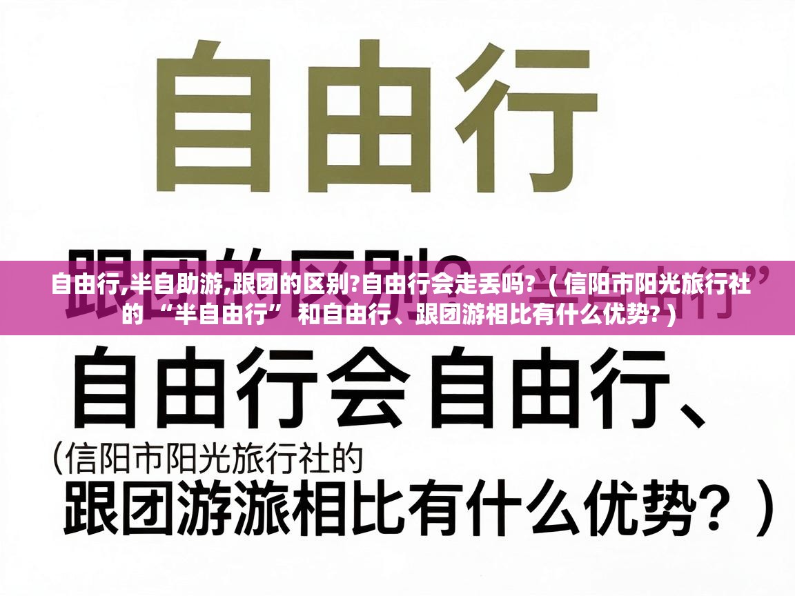  自由行,半自助游,跟团的区别?自由行会走丢吗?  ( 信阳市阳光旅行社的 “半自由行” 和自由行、跟团游相比有什么优势? )