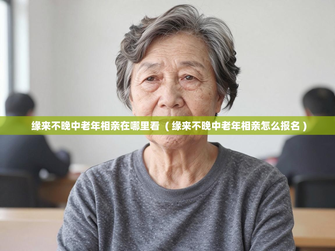  缘来不晚中老年相亲在哪里看  ( 缘来不晚中老年相亲怎么报名 )