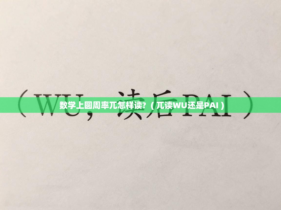  数学上圆周率兀怎样读?  ( 兀读WU还是PAI )