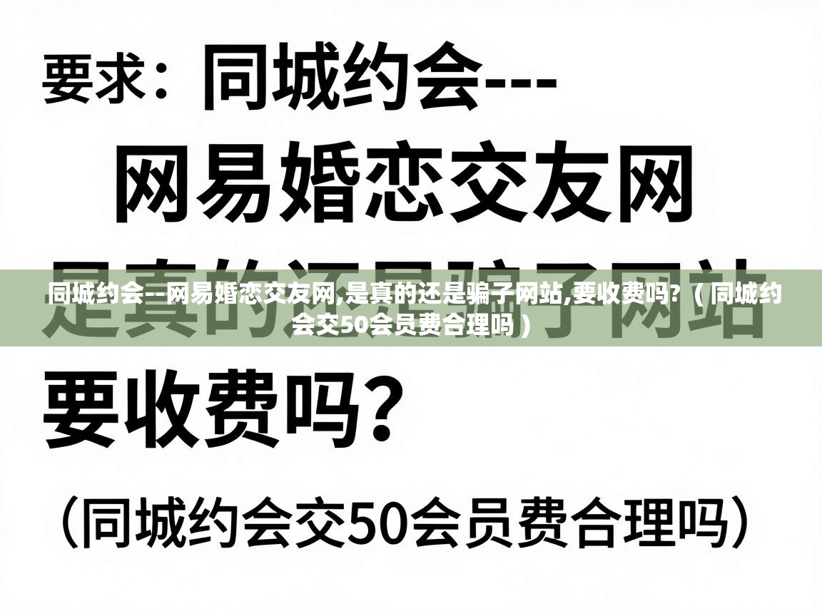  同城约会--网易婚恋交友网,是真的还是骗子网站,要收费吗?  ( 同城约会交50会员费合理吗 )