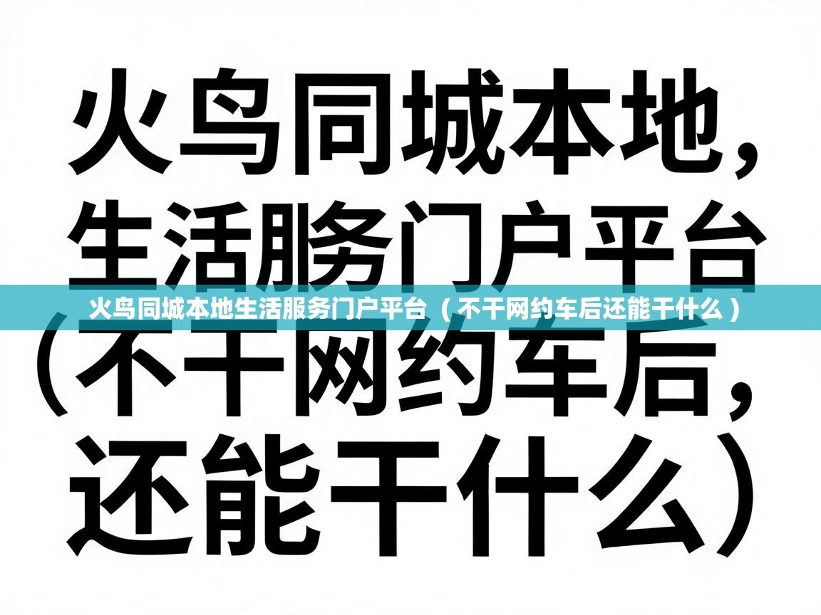  火鸟同城本地生活服务门户平台  ( 不干网约车后还能干什么 )