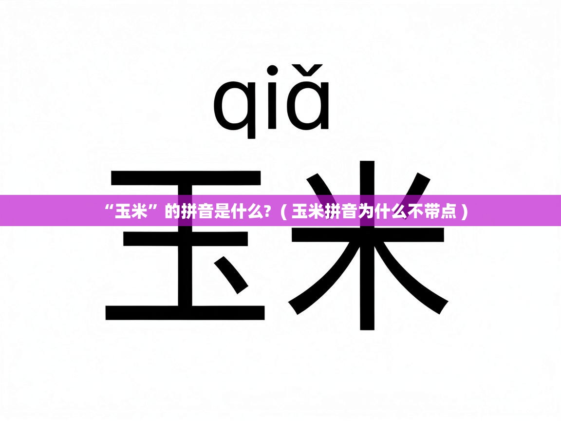 “玉米”的拼音是什么?  ( 玉米拼音为什么不带点 )