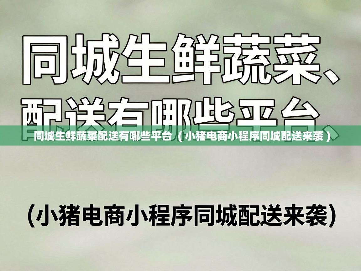  同城生鲜蔬菜配送有哪些平台  ( 小猪电商小程序同城配送来袭 )