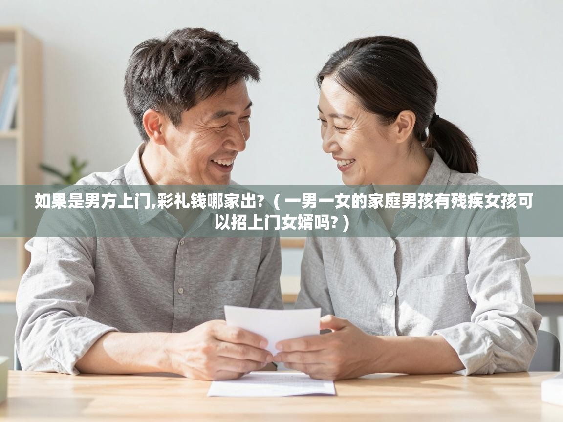  如果是男方上门,彩礼钱哪家出?  ( 一男一女的家庭男孩有残疾女孩可以招上门女婿吗? )
