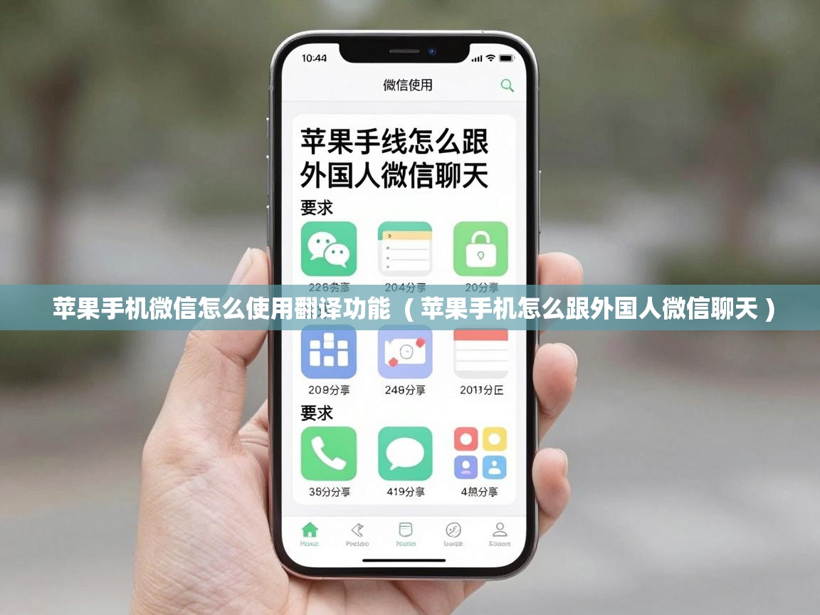  苹果手机微信怎么使用翻译功能  ( 苹果手机怎么跟外国人微信聊天 )