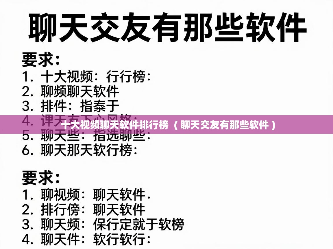  十大视频聊天软件排行榜  ( 聊天交友有那些软件 )