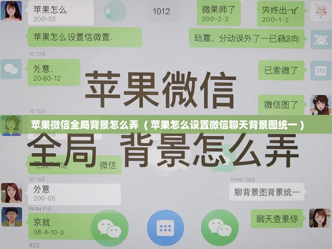  苹果微信全局背景怎么弄  ( 苹果怎么设置微信聊天背景图统一 )
