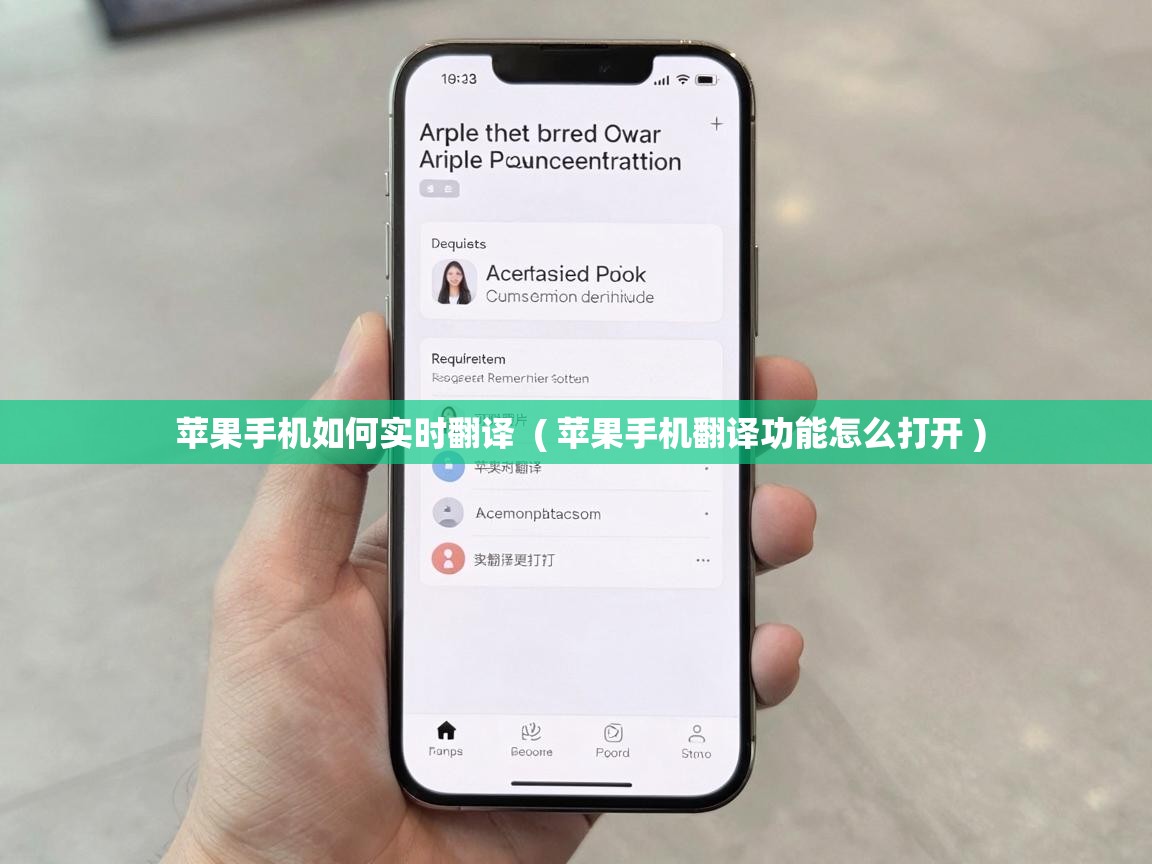  苹果手机如何实时翻译  ( 苹果手机翻译功能怎么打开 )