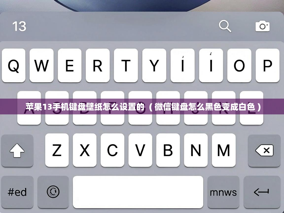  苹果13手机键盘壁纸怎么设置的  ( 微信键盘怎么黑色变成白色 )