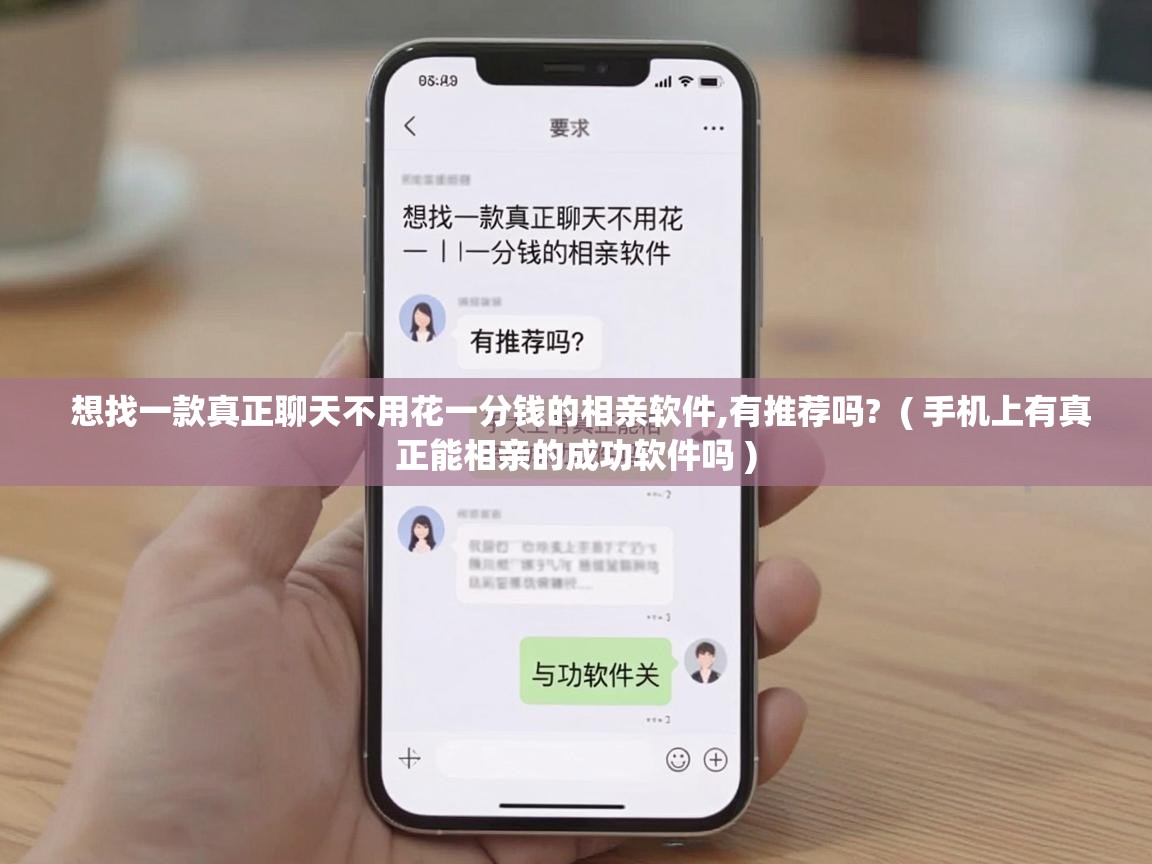  想找一款真正聊天不用花一分钱的相亲软件,有推荐吗?  ( 手机上有真正能相亲的成功软件吗 )