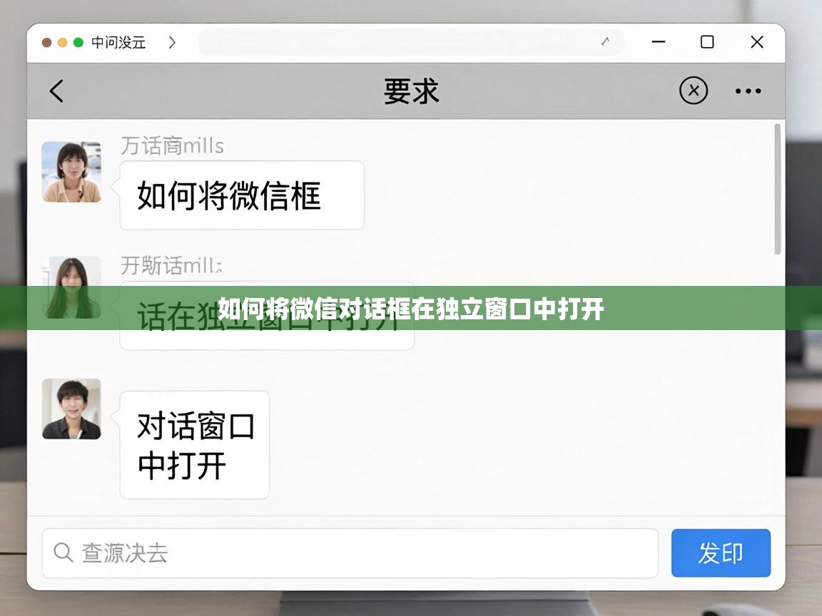  如何将微信对话框在独立窗口中打开 