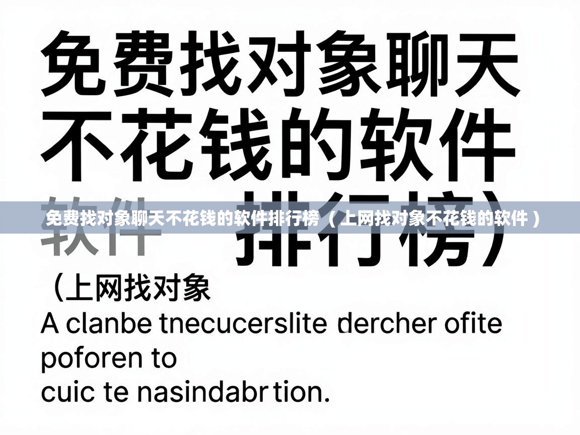 免费找对象聊天不花钱的软件排行榜  ( 上网找对象不花钱的软件 )