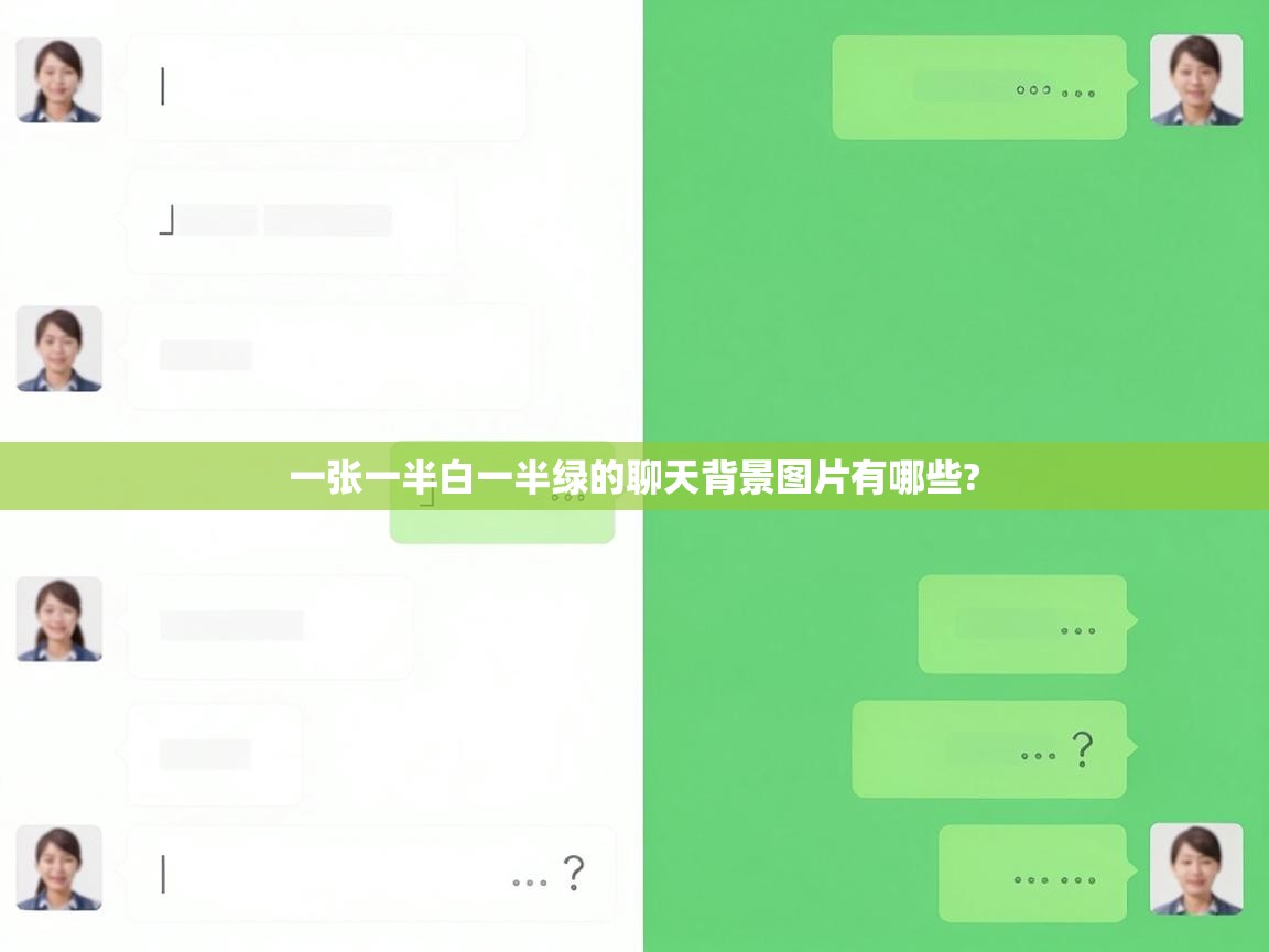  一张一半白一半绿的聊天背景图片有哪些? 