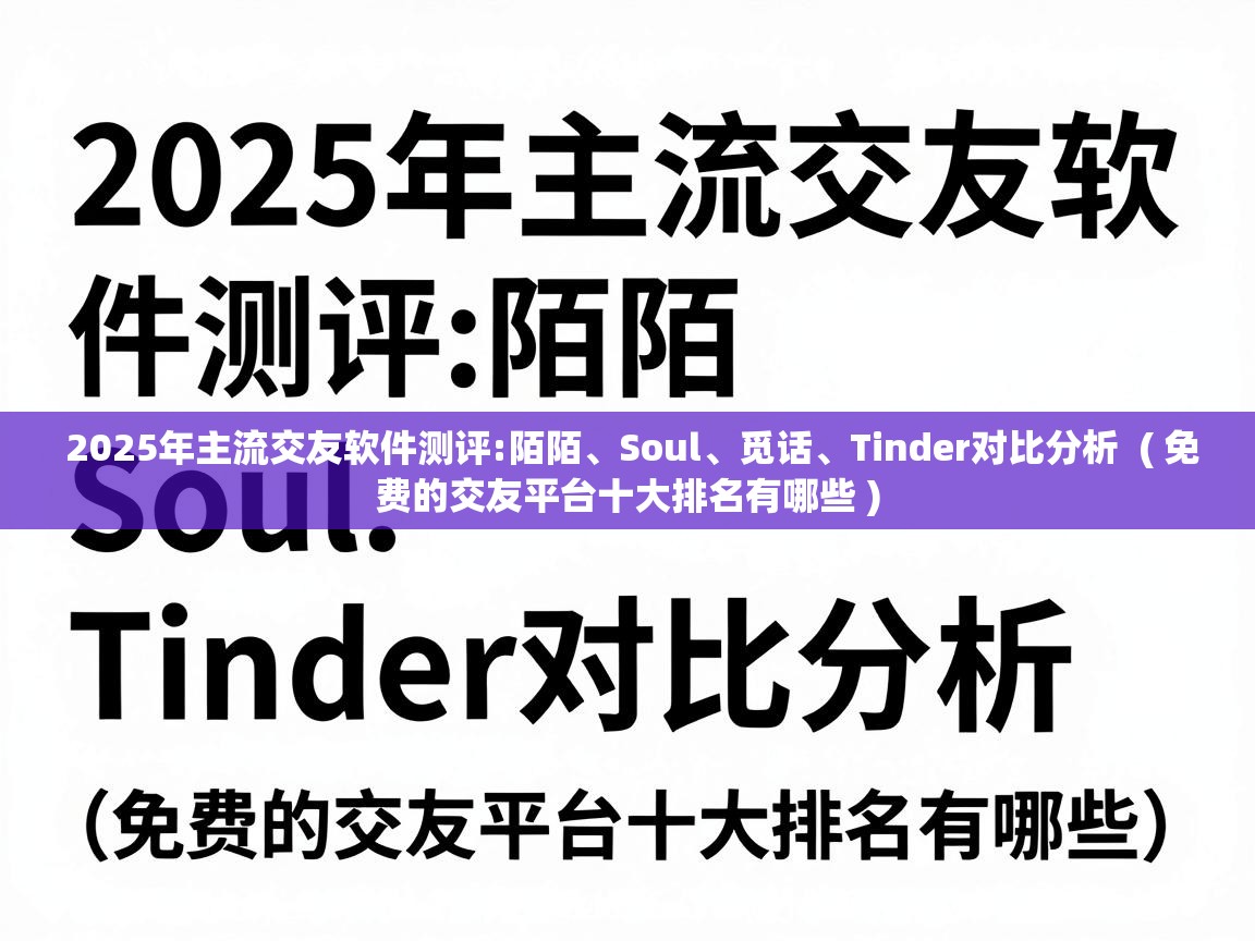  2025年主流交友软件测评:陌陌、Soul、觅话、Tinder对比分析  ( 免费的交友平台十大排名有哪些 )