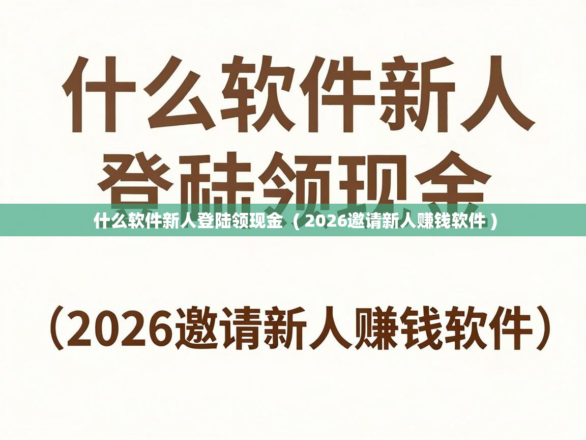  什么软件新人登陆领现金  ( 2026邀请新人赚钱软件 )